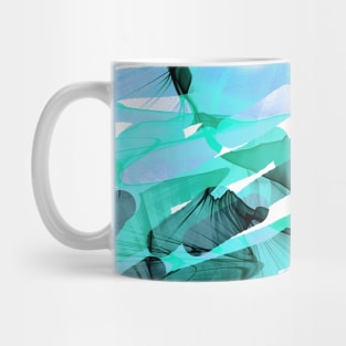 Water waves Blue digital art Mug